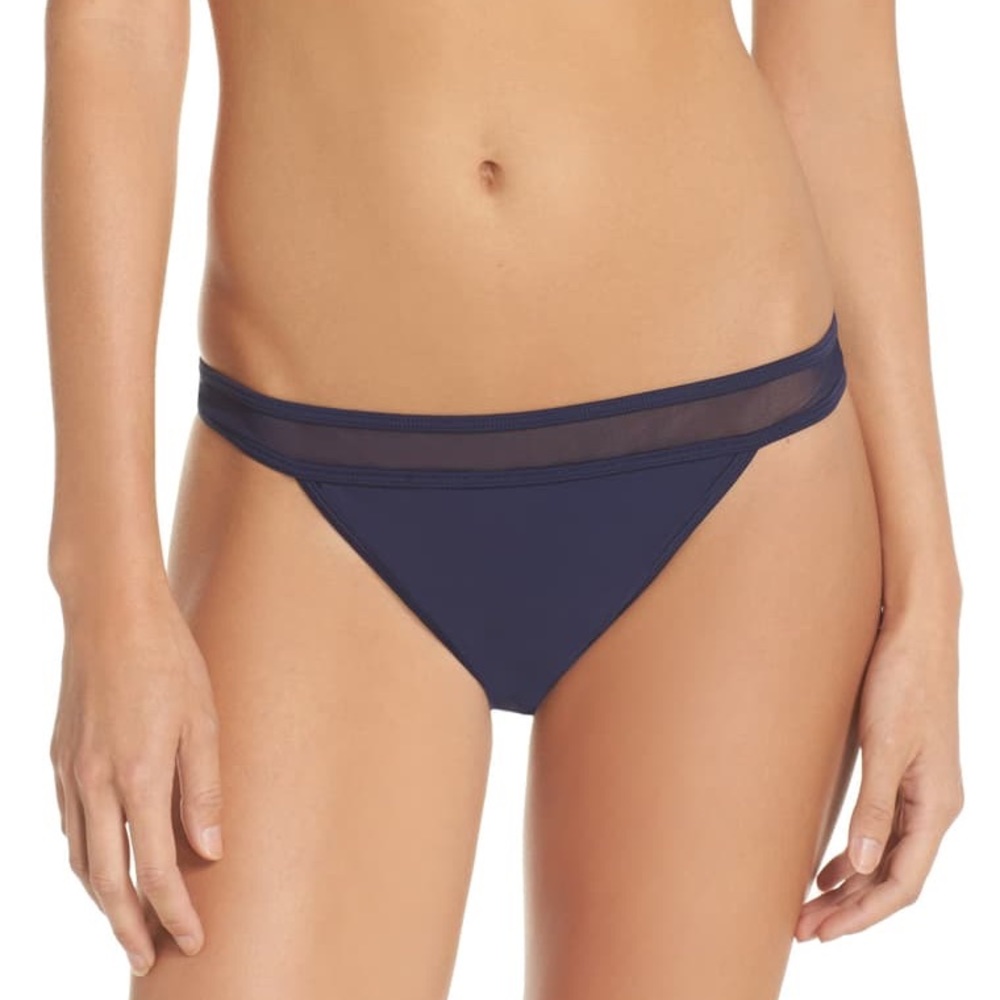 TED BAKER - NWOT Navy Mesh Inset Bikini Bottom